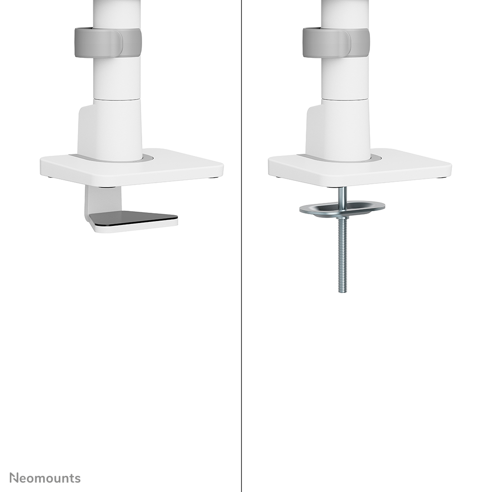 Neomounts DS65S-950WH2 Support d'écran à fixer 24-34" - ressort à gaz - Topfix - multiréglable - arrêt 180°